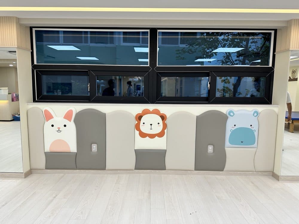 어린이집 동물 캐릭터 안전벽매트